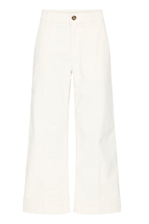 Cropped White Trousers