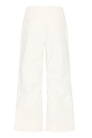 Cropped White Trousers