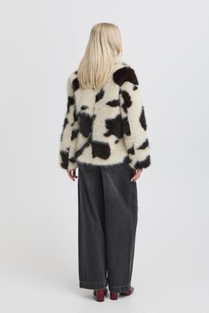 Spotted Faux Fur Coat