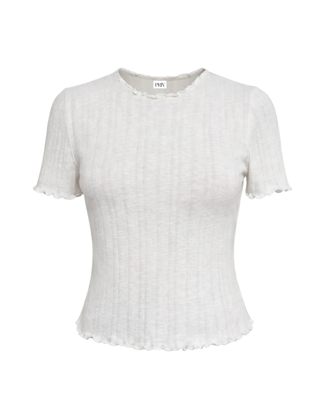 Chrissy Ruffle Hem Tee