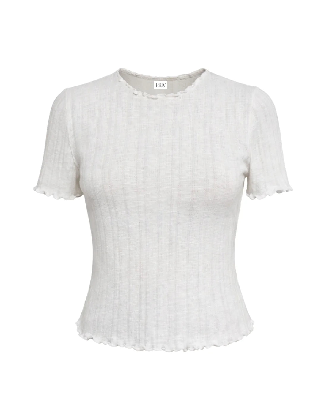 Chrissy Ruffle Hem Tee