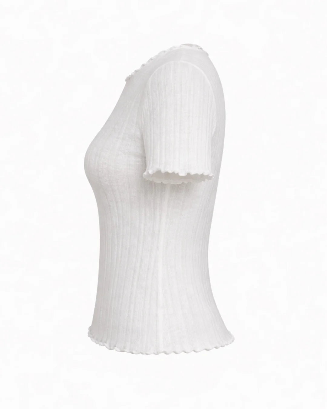 Chrissy Ruffle Hem Tee