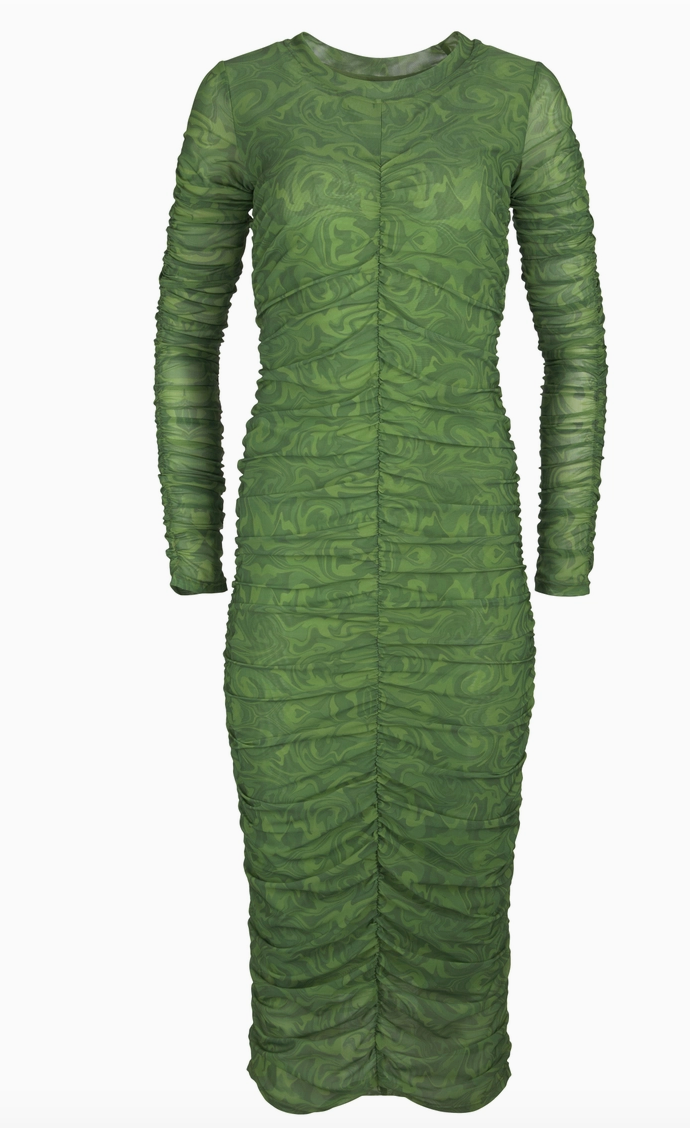 Long Sleeve Mesh Dress