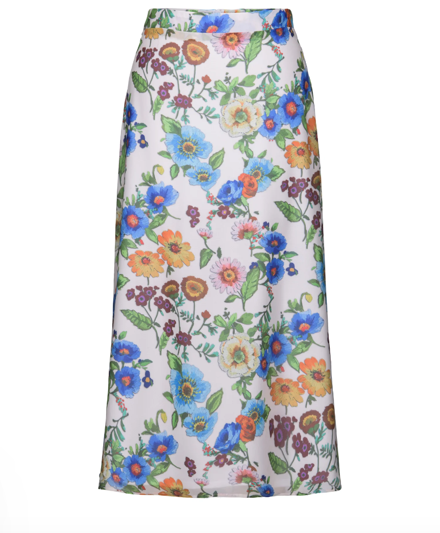Antique Floral Midi Skirt