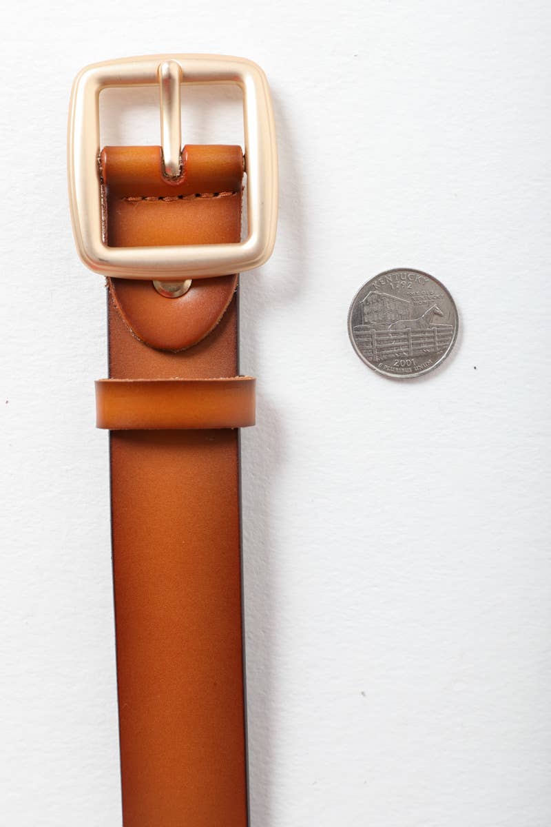 Leather Belt in Camel