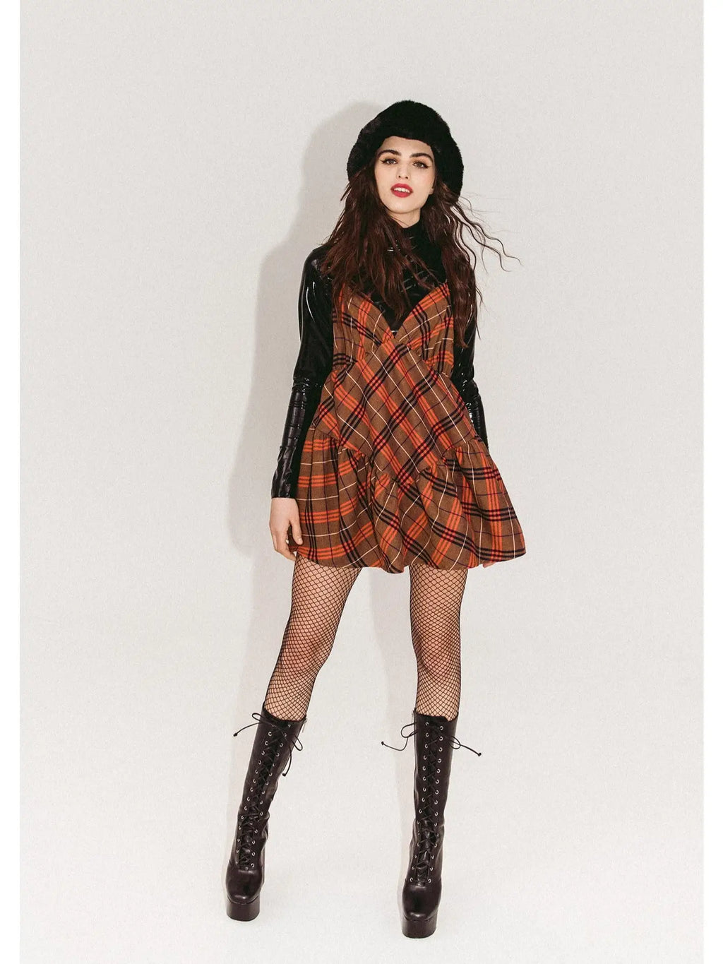 Plaid Mini Dress